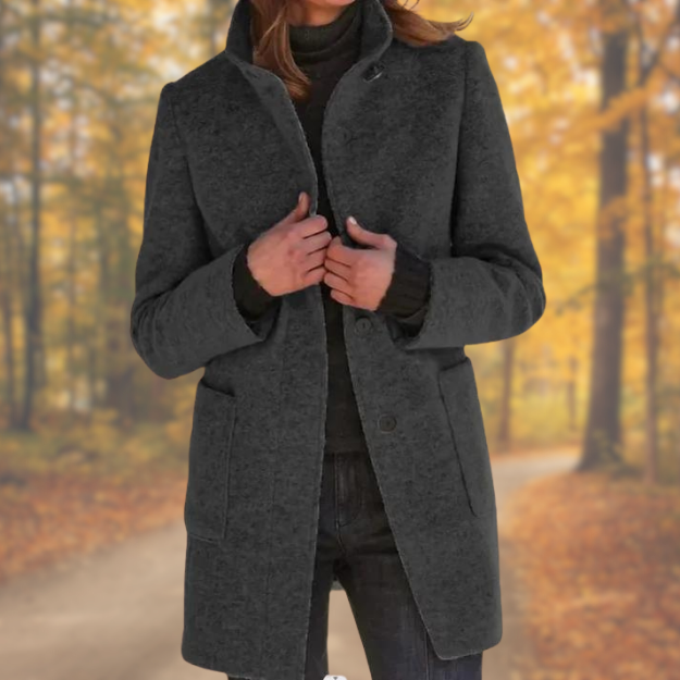 EMILIA | Coat with Stand-up Collar