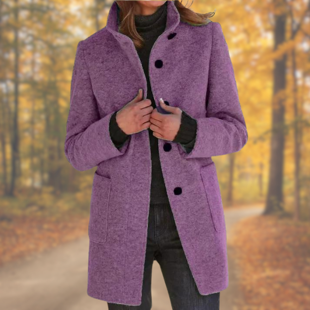 EMILIA | Coat with Stand-up Collar